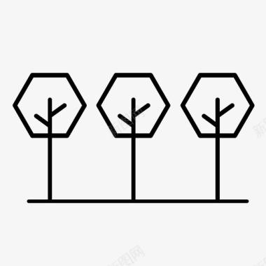 树木花园自然图标图标