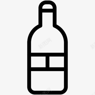 瓶子油苏打水图标图标
