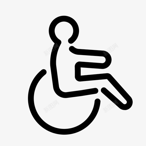 残疾人无障碍轮椅图标svg_新图网 https://ixintu.com 无障碍 残疾人 轮椅