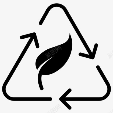 回收堆肥生态友好图标图标
