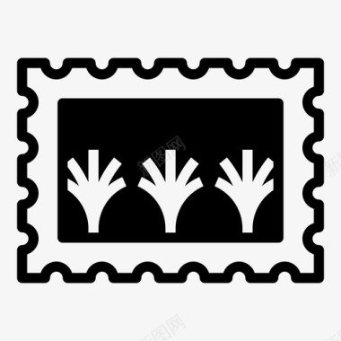 邮资花园邮票树图标图标