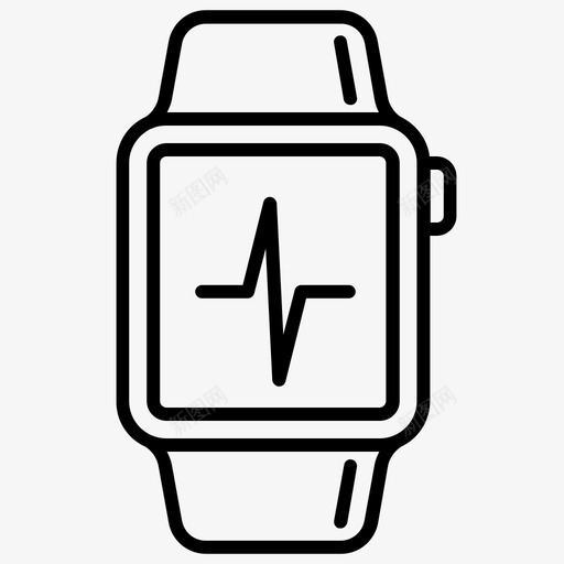 iwatch心电图医疗图标svg_新图网 https://ixintu.com iwatch 医疗 心电图 跟踪 软件