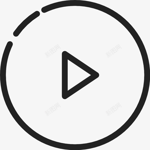 播放按钮音乐视频图标svg_新图网 https://ixintu.com 播放按钮 视频 音乐