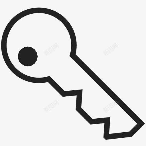 钥匙账户锁图标svg_新图网 https://ixintu.com 安全 账户 钥匙 锁