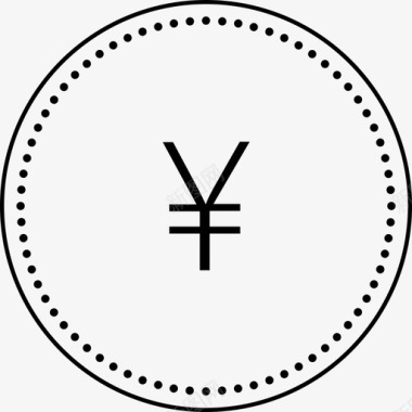 硬币日元货币代币图标图标