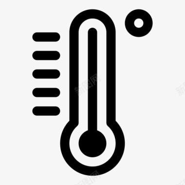 温度计度数温度图标图标