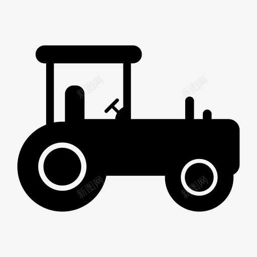 拖拉机农业农场图标svg_新图网 https://ixintu.com 农业 农场 拖拉机 车辆