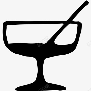 酒鸡尾酒玻璃杯图标图标