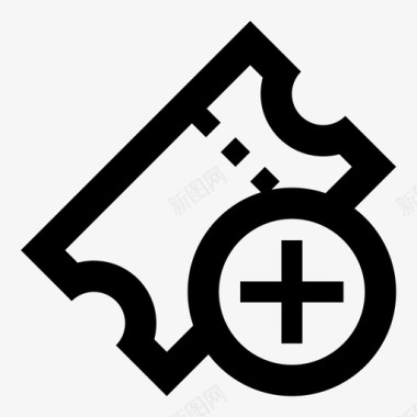 票证添加新建图标图标