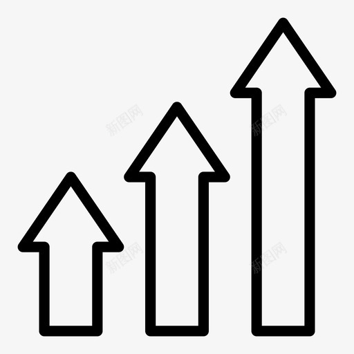 增长箭头业务图标svg_新图网 https://ixintu.com 上升 业务 增长 指数 箭头