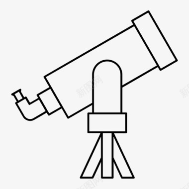 望远镜教育物理图标图标