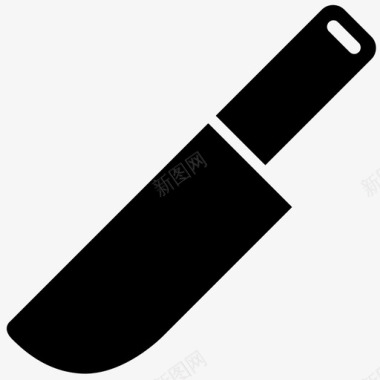 刀切肉刀厨房工具图标图标