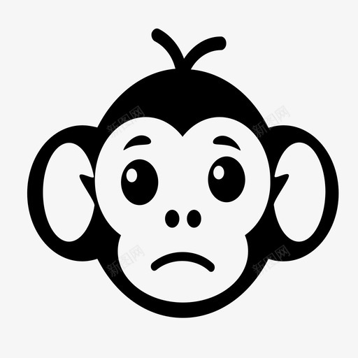 猴子表情符号丛林图标svg_新图网 https://ixintu.com 丛林 悲伤 猴头 猴子 表情符号