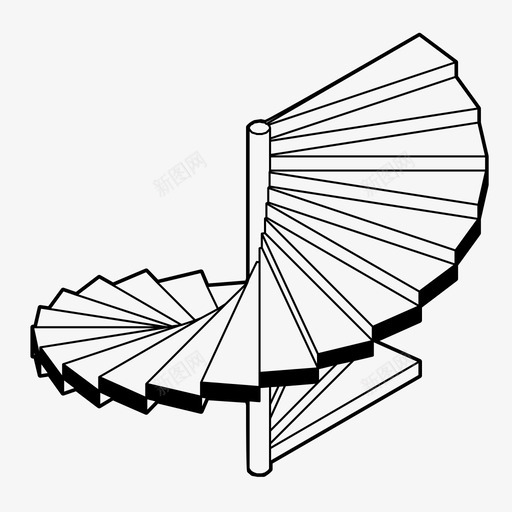 螺旋楼梯上升楼梯图标svg_新图网 https://ixintu.com 上升 台阶 楼梯 螺旋楼梯 行走