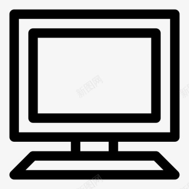 台式电脑显示器键盘图标图标