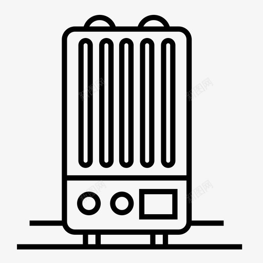 冷却器空气电器图标svg_新图网 https://ixintu.com 冷却器 电器 电子 电气 空气