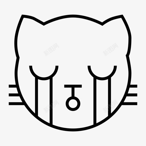 哭猫猫表情图标svg_新图网 https://ixintu.com 哭 猫 猫表情
