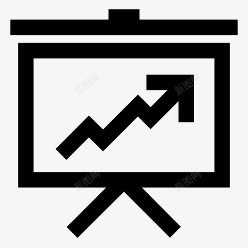 演示数据报告增长图图标svg_新图网 https://ixintu.com 增长图 数据报告 演示 趋势 销售增长
