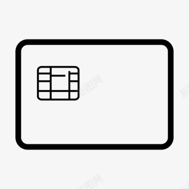芯片卡信用卡移动图标图标
