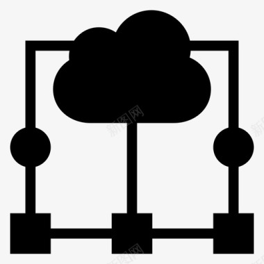 云链接计算网络图标图标