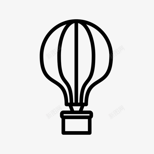 热气球气球飞行图标svg_新图网 https://ixintu.com 旅行 气球 热气球 运输 飞行
