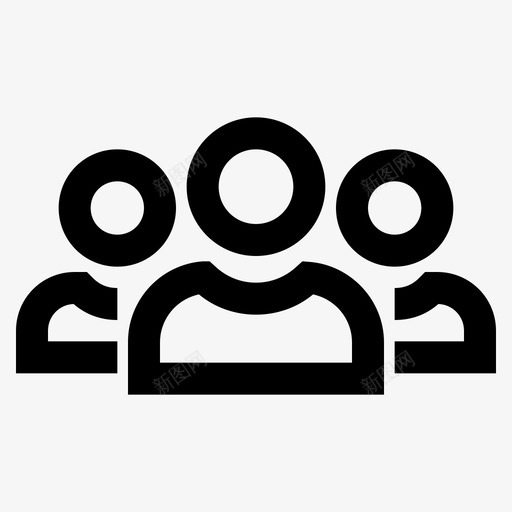 人物头像群组图标svg_新图网 https://ixintu.com 个人资料 人物 头像 用户 群组