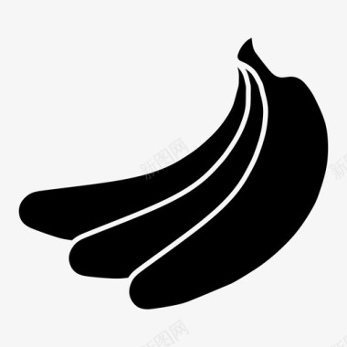 香蕉食品水果图标图标