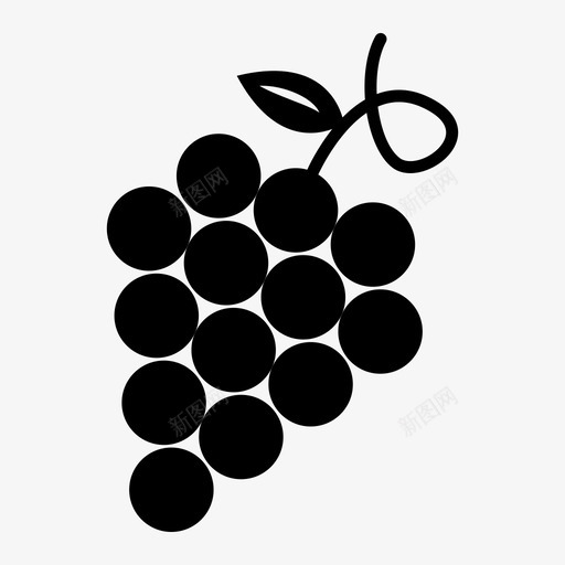 葡萄食品水果图标svg_新图网 https://ixintu.com 农具 植物 水果 葡萄 葡萄酒 食品