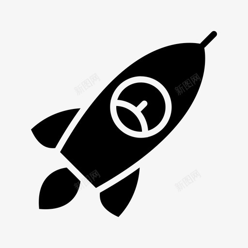 火箭发射太空图标svg_新图网 https://ixintu.com 发射 太空 太空船 火箭 运输