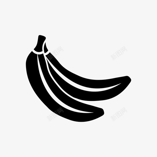 香蕉食品水果图标svg_新图网 https://ixintu.com 健康 天然 水果 食品 香蕉