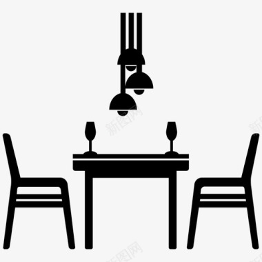 餐厅餐桌晚餐图标图标