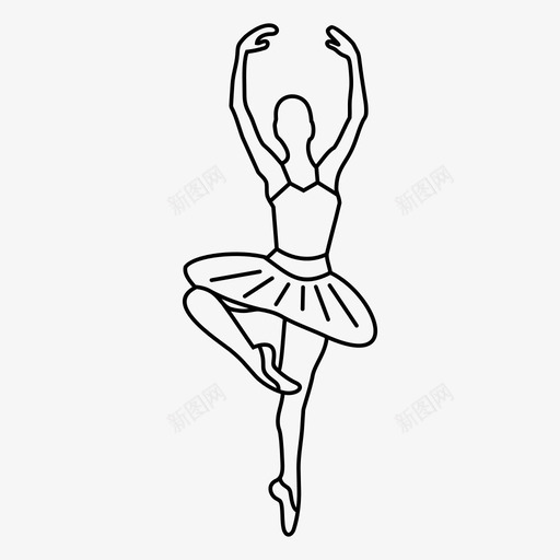 芭蕾舞演员芭蕾舞舞蹈图标svg_新图网 https://ixintu.com 舞蹈 芭蕾舞 芭蕾舞演员