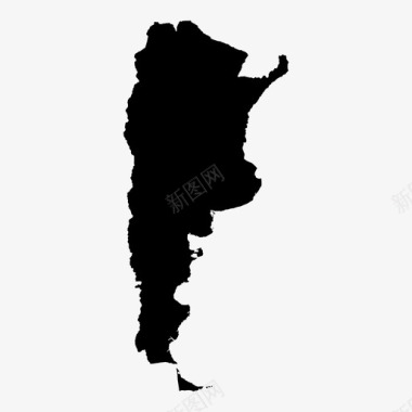 阿根廷地图美洲国家图标图标