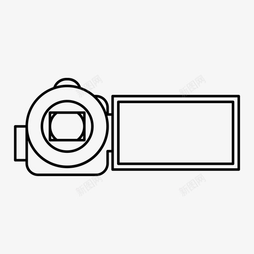 手持式摄像机电影录像机录像机图标svg_新图网 https://ixintu.com 功能四机 录像机 手持式摄像机 电影录像机