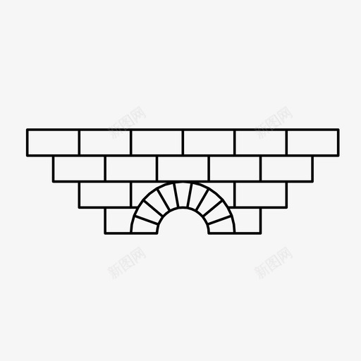砖拱建筑砌砖图标svg_新图网 https://ixintu.com 建筑 石工 砌砖 砖拱 砖过梁