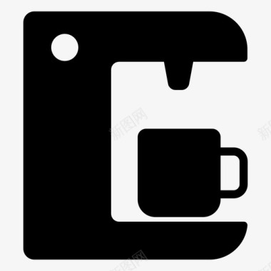 咖啡机咖啡馆浓缩咖啡图标图标