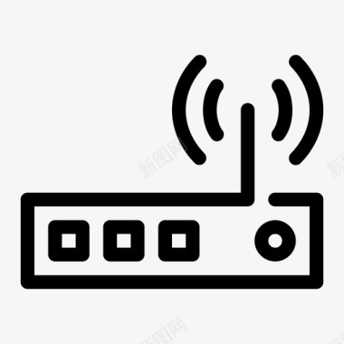 调制解调器连接路由器图标图标
