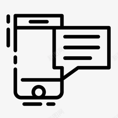 手机短信通讯互动图标图标