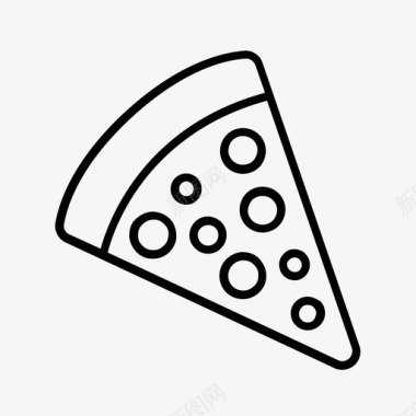 披萨片快餐意大利香肠图标图标