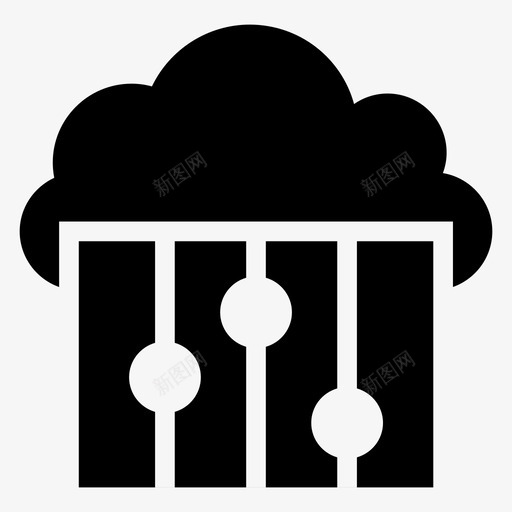 云设置控制选项图标svg_新图网 https://ixintu.com 云计算字形图标 云设置 天气 控制 播放器 设置 选项