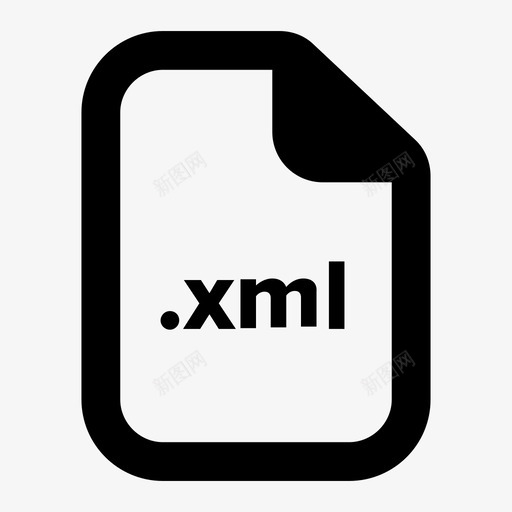 xml文件文档扩展名图标svg_新图网 https://ixintu.com xml文件 扩展名 文件 文档 格式