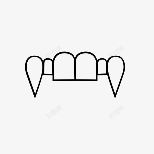 吸血鬼的牙齿万圣节图标svg_新图网 https://ixintu.com 万圣节 吸血鬼的牙齿