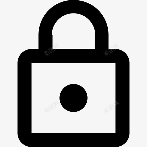 锁定挂锁外形材料单色图标svg_新图网 https://ixintu.com 单色 材料设计 锁定挂锁外形