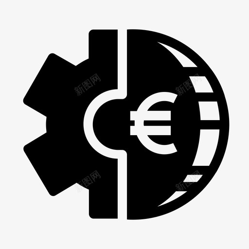 货币设置商业齿轮图标svg_新图网 https://ixintu.com 商业 机制 货币硬币金融符号坚实的风格 货币设置 齿轮