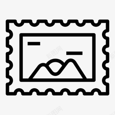 邮资性质图像山图标图标