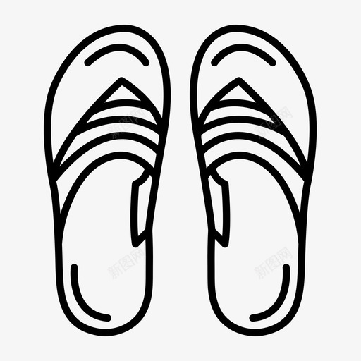 采购产品凉鞋海滩鞋图标svg_新图网 https://ixintu.com 拖鞋 海滩 采购产品凉鞋 鞋 鞋类