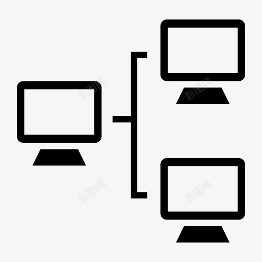 网络计算机连接图标svg_新图网 https://ixintu.com lan 移动电话 组 网络 计算机 连接