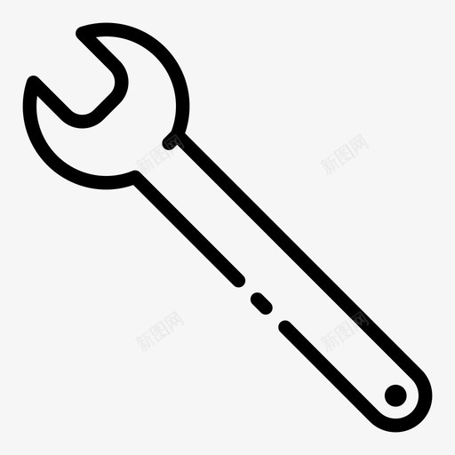 扳手结构手动仪器图标svg_新图网 https://ixintu.com 工具 手动仪器 手动工具 扳手 结构 维修