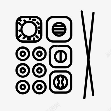 寿司亚洲筷子图标图标