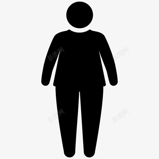 胖子超重不健康图标svg_新图网 https://ixintu.com 不健康 胖子 超重